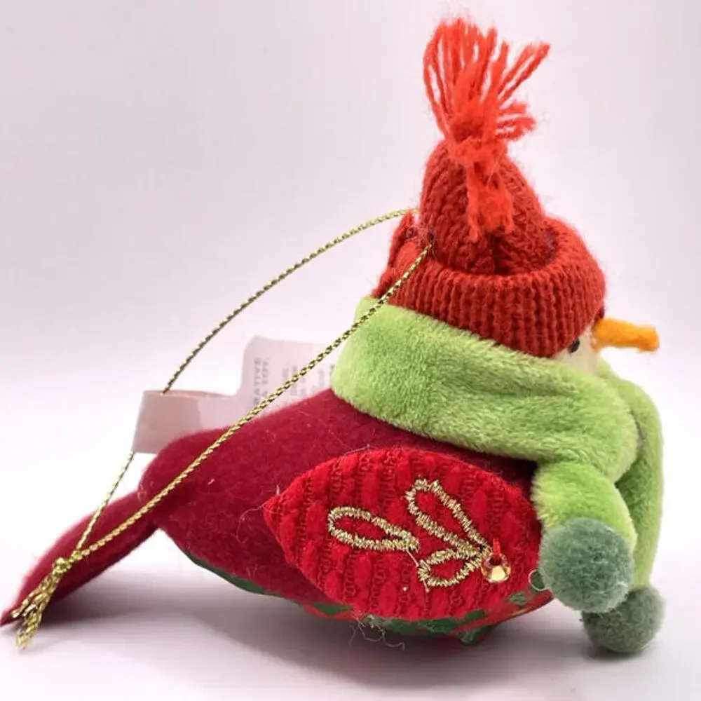 2024 Wondershop Featherly Friends Fabric‎ Bird Christmas Tree Ornament NEW